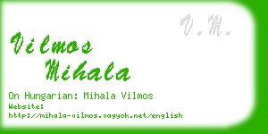 vilmos mihala business card